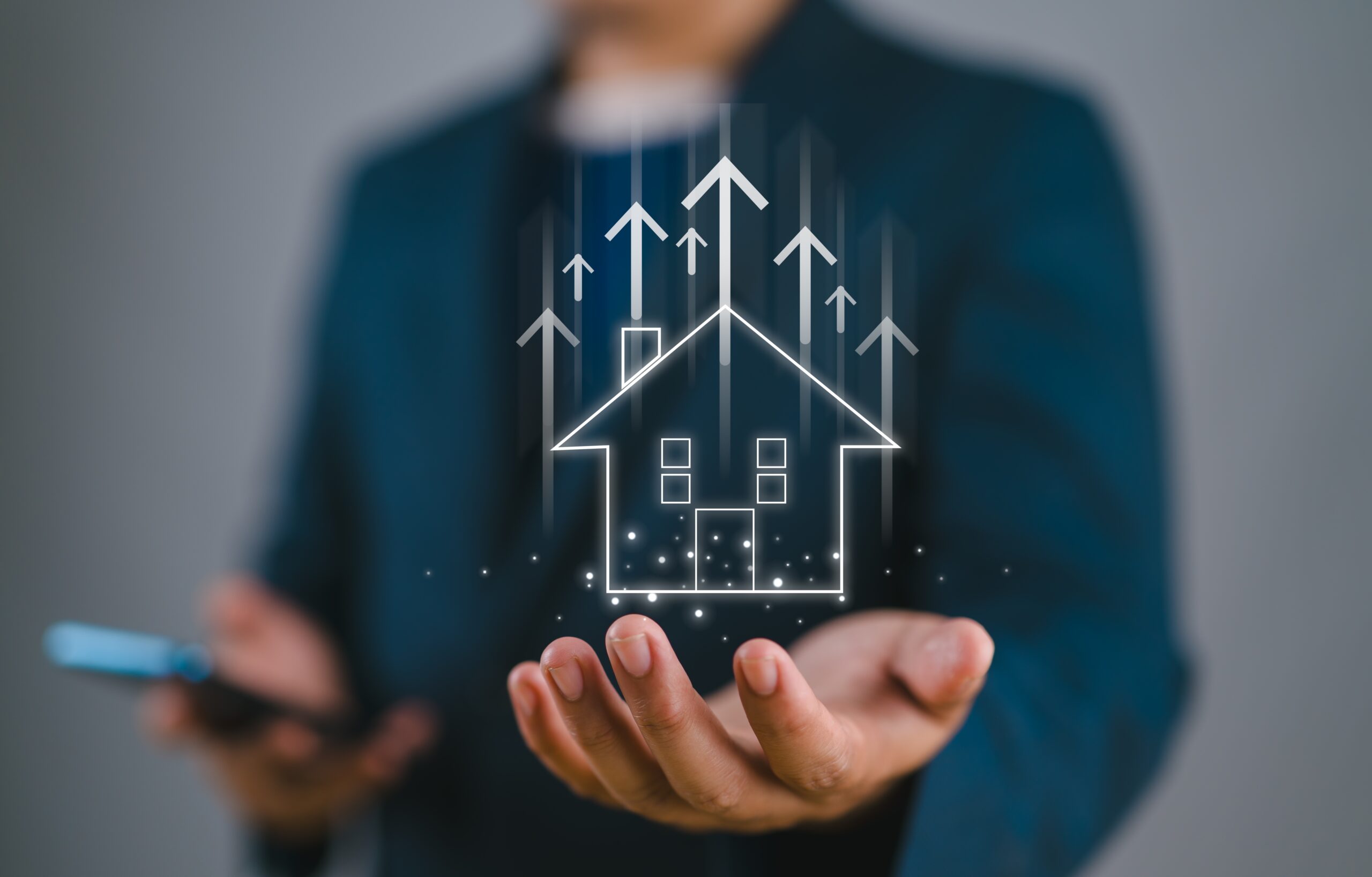 Value,Growth,Of,Real,Estate,Or,Property,House.,Businessman,Owner